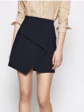 Joie Akirako navy pinstripe skirt